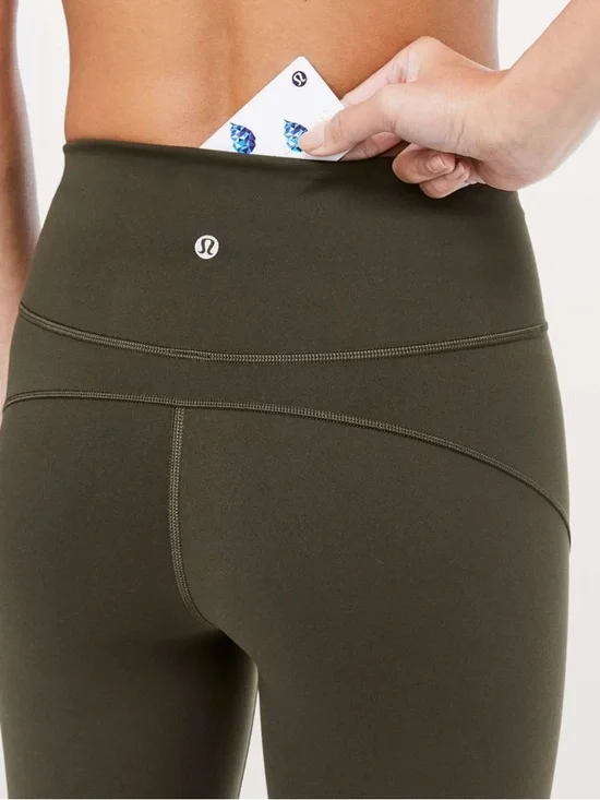 Lululemon In Movement 7/8 Tight Dark Olive Green - Picture 2 of 9